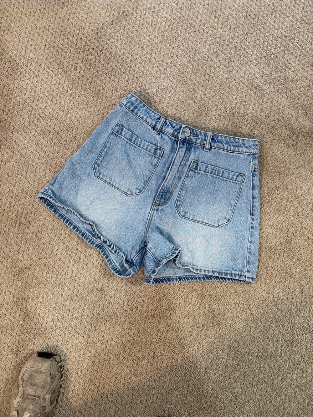 ROLLA'S Light Blue High-Rise Denim Shorts